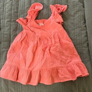 Cat & Jack Coral Ruffle Sleeve Blouse